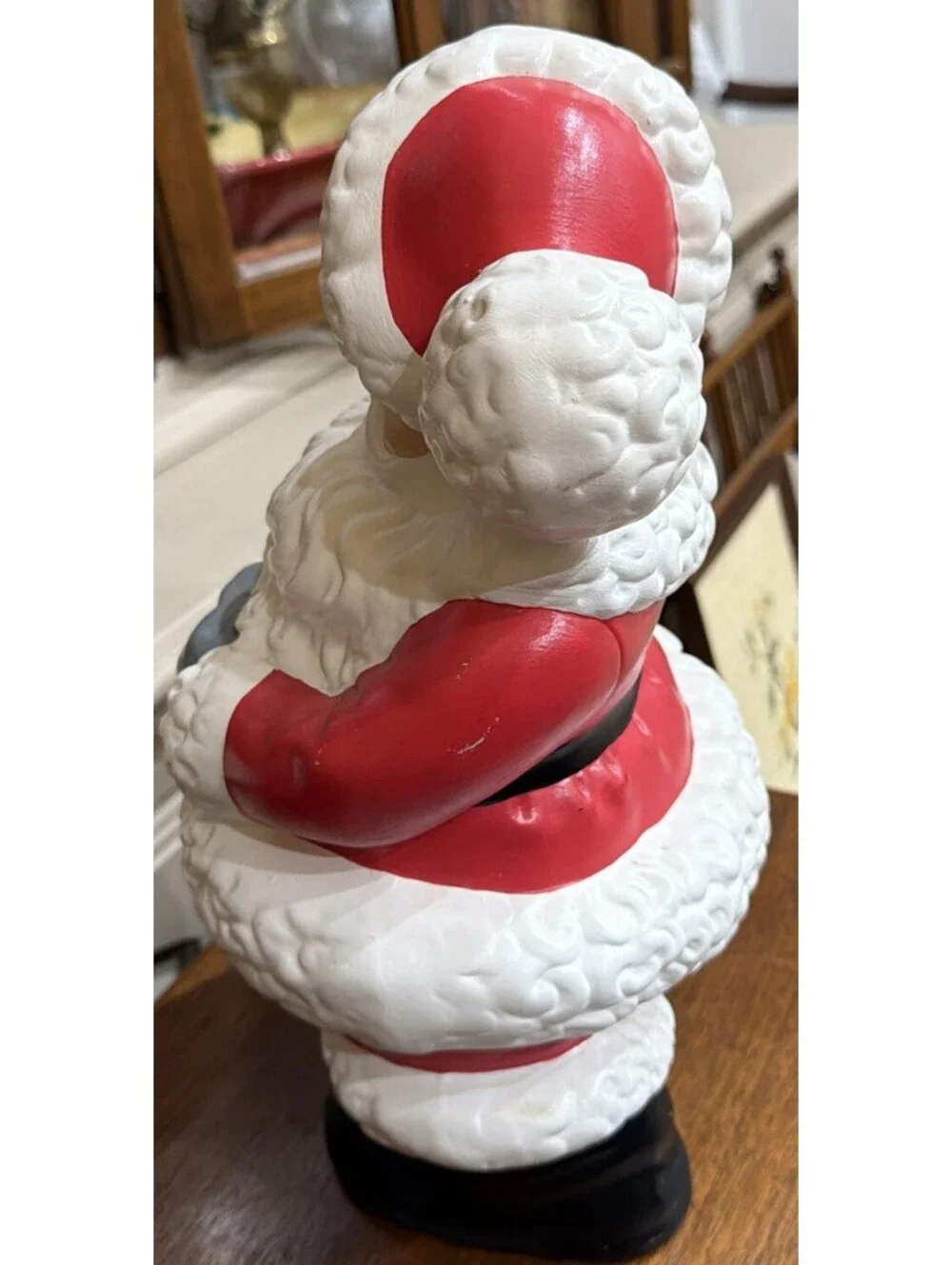 Vintage Ceramic Winking Santa Claus Figurine Atlantic Mold Large 16” MK Signed